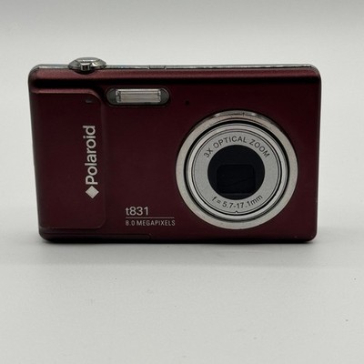 Polaroid t831 Digital Camera 8.0MP 3x Optical Zoom Burgundy Red Parts Repair