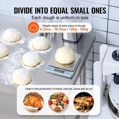 Manual Dough Divider 10 PCS Hand Press Dough Cutter Bread Maker for Bakery