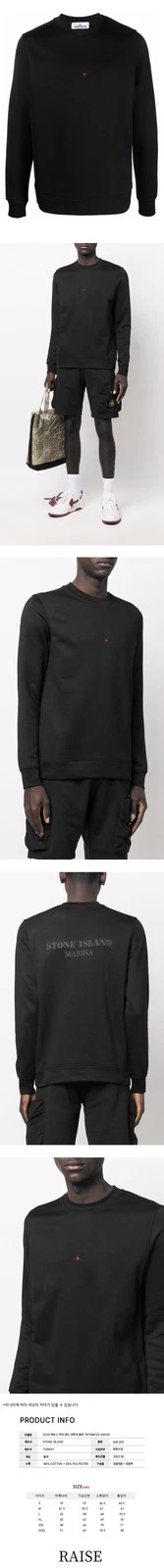 Felpa Stone Island Stone Logo Gomma Nera 51823286