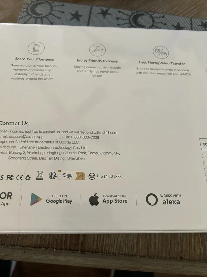 Amor 10.1 inch Digital Photo Frame Designed For Sharing Photos & Videos  - Image 2 of 2