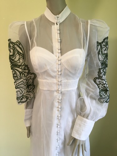 Karen Millen Embroidered Woven Maxi dress size 12 NWT - Picture 2 of 13