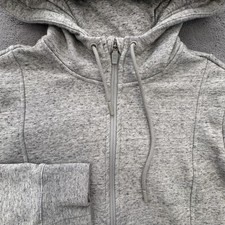 FIGS Hoodie Womens Medium Gray Fleece Zip Up Sweatshirt Scrub Jacket Medical