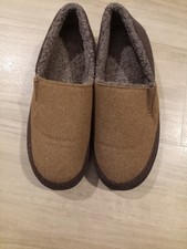 Men's Fuzzy Fleece Slippers Memory Foam Indoor Outdoor Warm Winter House Shoes 9