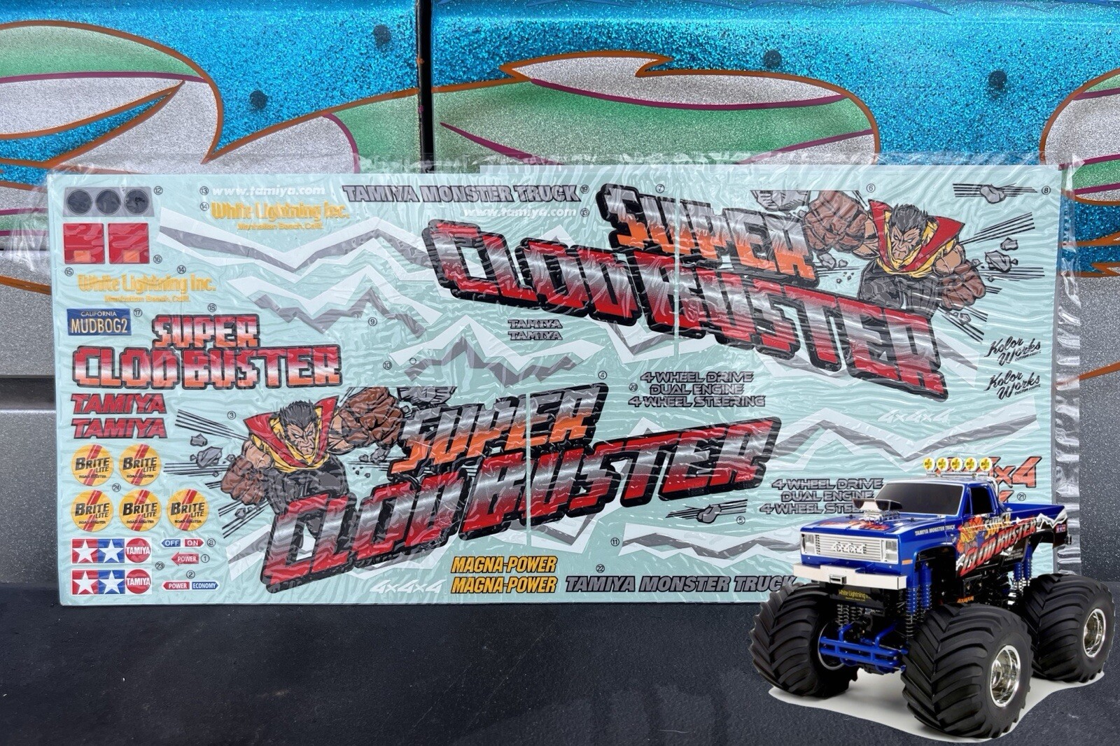 2004 Tamiya Super Clod Buster RC 1:10 Decal Sticker Sheet ORIGINAL BRAND NEW