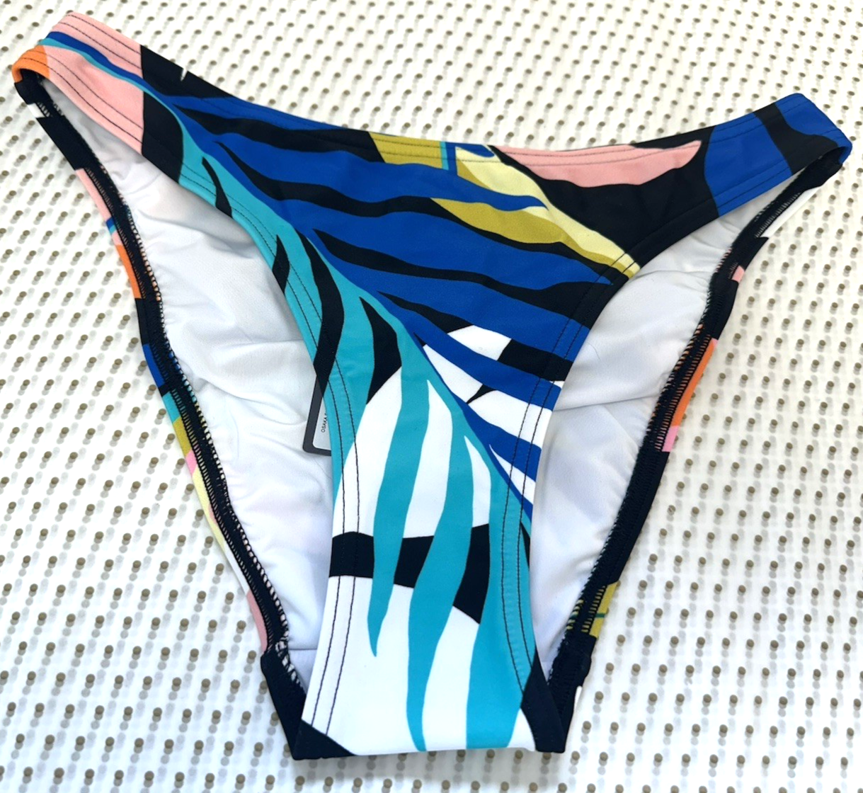 New! Figleaves UK8 Eu36 US4 multicoloured palm print Osaka bikini bottoms