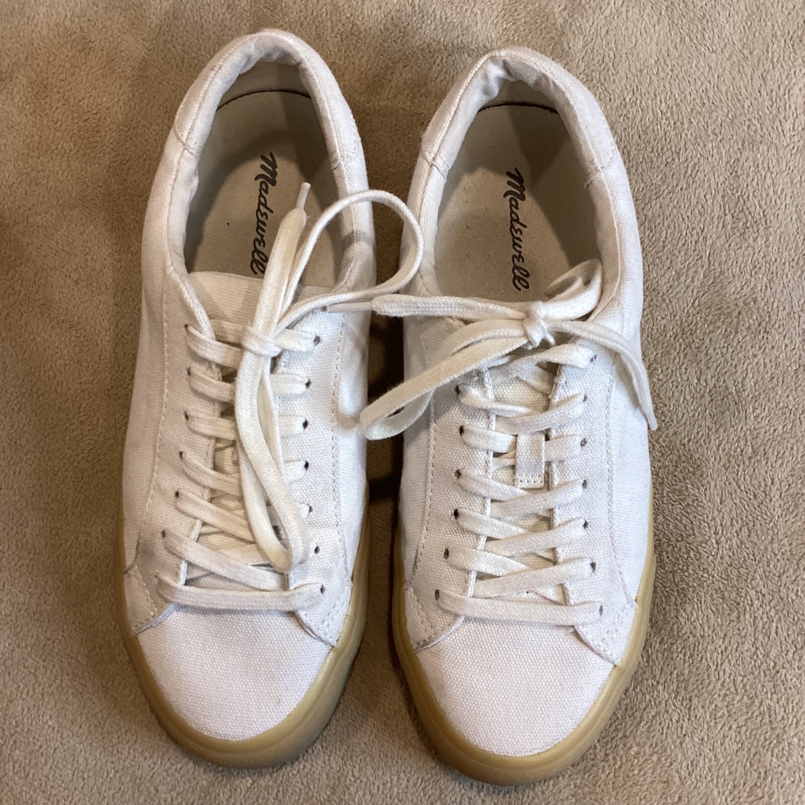 SAOLA Madewell Sneakers basse Sidewalk bianche con suola in gomma in tela donna TG US 7 EU 37 5