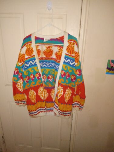 Vintage 1980er Jahre Damen Strick Cardigan Pullover (Beispiel: Nicht zu verkaufen Etikett)... - Bild 11 von 16