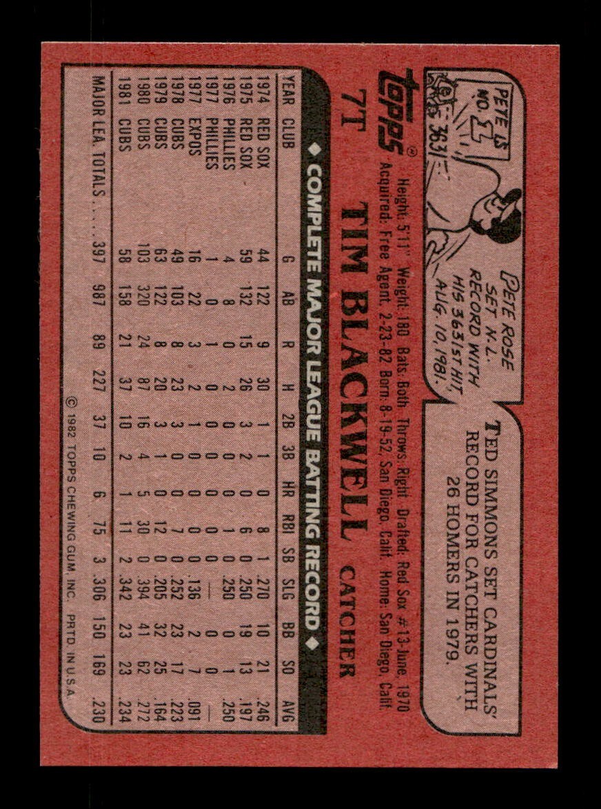 1982 Topps Traded 1-132 EX-MT/NM Pick From List All PICTURED - Picture 387 of 501