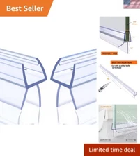 Customizable 36'' Shower Door Bottom Seal - 1/4'' PVC for Frameless Doors