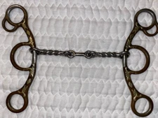 5'' CLASSIC EQUINE BROWN IRON FAST TWIST FRENCH LINK SNAFFLE WESTERN BIT