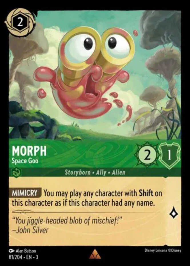 1x Morph - Space Goo - 81/204 - Rare NM-Mint Disney Lorcana: Into the Inklands