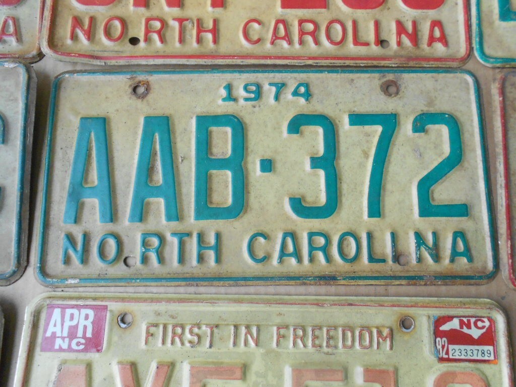 19707172737475767778 NC North Carolina License Plate Lot of 9 Original eBay