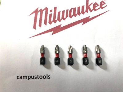Milwaukee Pz2 25mm pozi 5pcs impact driver Bits Shockwave = Makita dewalt bosch
