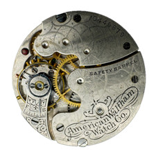 Antique 6s 1908 Waltham 15 Jewel Hunter Pocket Watch Movement 220 for Parts