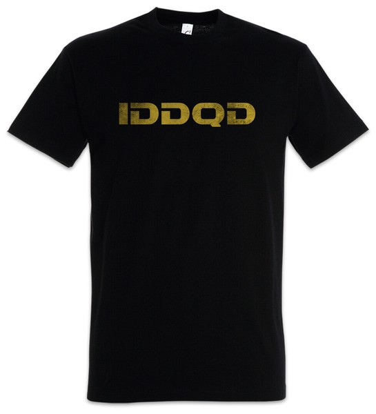 Camiseta para hombre IDDQD Fun Nerd Geek Sysadmin Coder Analyst IT Cheat Gamer Gaming