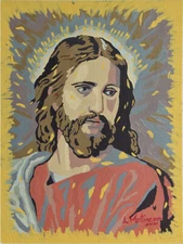 Mollinea, Christ, Paint By Numbers PBN Acrylic Religious Theme Painting