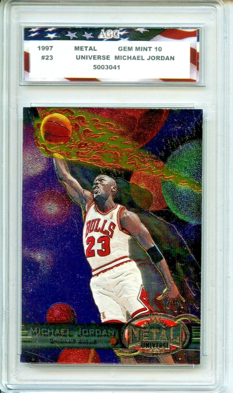 その他 PSA8 1997 l Universe Michael Jordan PSA8 1997 METAL UNIVERSE #23 MICHAEL JORDAN .