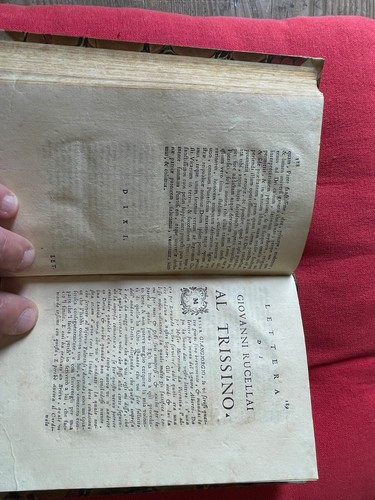 LE OPERE DI M.GIOVANNI RUCELLAI in un volume raccolte...G.COMINO PADOVA 1722 - Foto 17 di 24