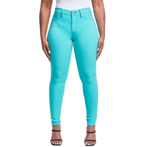 YMI Women's Hyper Stretch Mid-Rise 5 Pocket Slim Fit Skinny Jeans - 第 8/122 張圖片