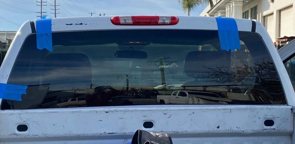 Fit 2007-2013 GMC Sierra Rear Back Glass Window Stationary Non-Heated +Glue - Imagem 3 de 4