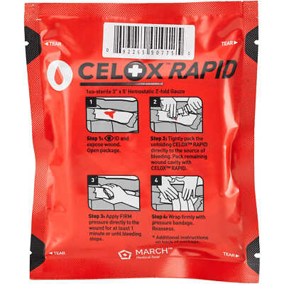 Celox Rapid Hemostatic Z-Fold Gauze 3'' x 5´
