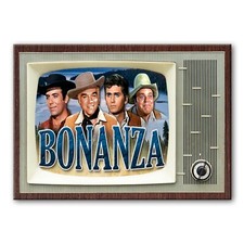 BONANZA Classic TV 3.5 inches x 2.5 inches Steel FRIDGE MAGNET Retro BONANZA Classic TV 3.5 inches x 2.5 inches Steel FRIDGE MAGNET Retro