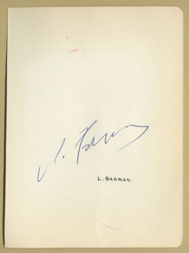 Lazar Berman (1930-2005) - Pianist + Rene Defossez (1905-1988) - Signed page - Picture 2 of 4