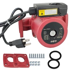 3 Speed Circulating Pump 1/6HP Use w/Outdoor Furnaces,Hot water heat,Solar,115V