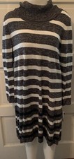 Studio One New York Cowl Neck Striped Sweater Dress Women’s Size XL *NWT*