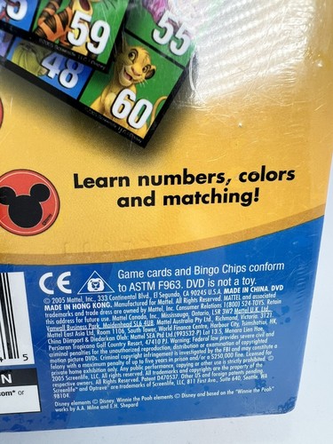 Disney DVD Bingo TV Game For Ages 4+ w/ Carrying Case - NEW SEALED Vintage 2005 - 第 8/21 張圖片