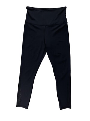 Zyia Active Leggings Stretch Perforated Athletic Gym Yoga Black Women's Size 6-8
