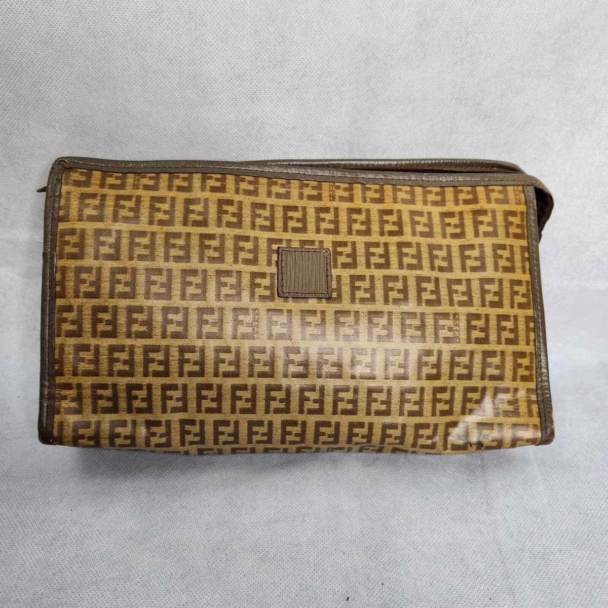 Fendi Ff-logo Print Clutch Bag