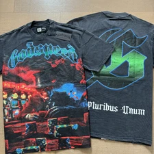 NEW Godspeed Skeleton playing cards Print Logo tee men's washed T-shirt