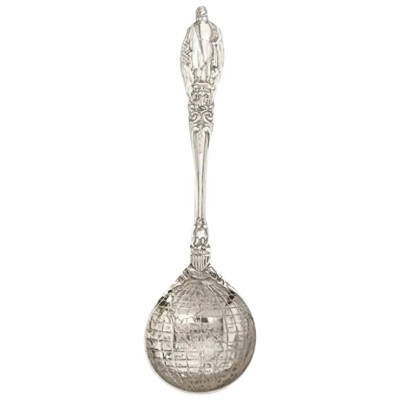 Tiffany & Co Sterling Christopher Columbus Globe Bowl Souvenir Spoon #14890