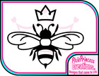 Bumble Queen Bee E Sticker Vinyl Pretty Car Wall Home Decor Laptop Window Decal