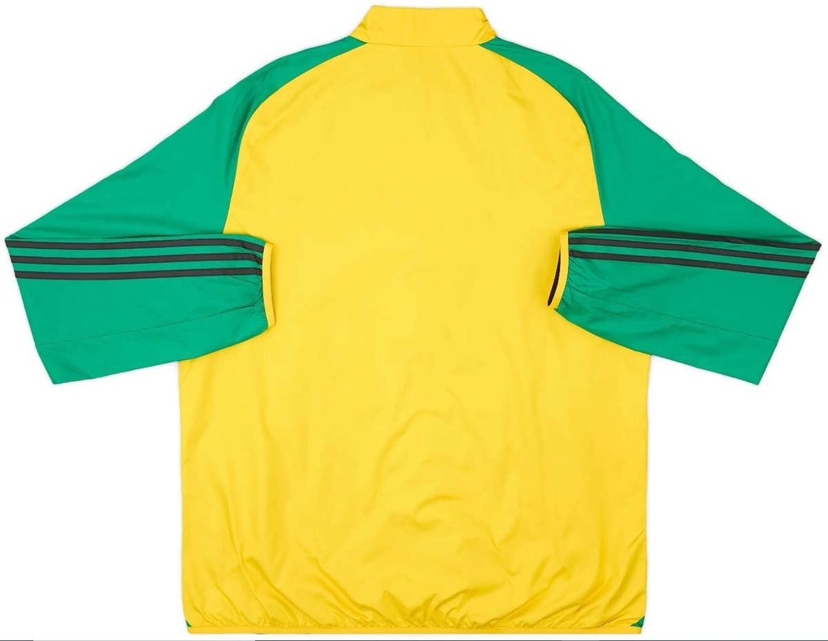 NEW MEN'S ADIDAS JAMAICA JFF REVERSIBLE SOCCER TRACK JACKET ~SIZE