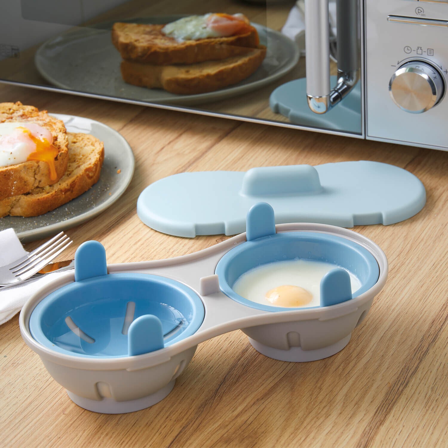 Double Microwave Egg Poacher eBay