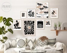 Matisse prints, Set of 8 printable wall art, neutral gallery wall set, abstract