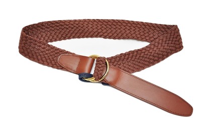 Cole Haan weave gold belt Sz L Cole Haan Woven Women main image 3