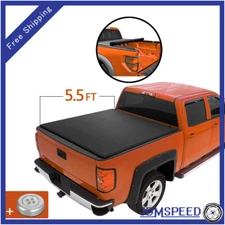 5.5ft Soft Bed Roll Up Tonneau Cover Fit For Toyota Tundra 2022 W/ Lock