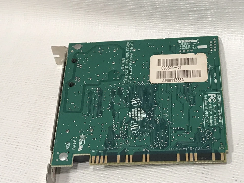 US Robotics Sportster 0484 Internal 8-BIT ISA 56k V.90 Voice Fax Modem Internal - Image 2 of 4