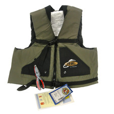 Stearns Adult Large Fishing Life Vest Jacket Chest 48-50  Type III Pockets Olive