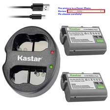 Kastar Battery Dual Charger for Nikon EN-EL15 EN-EL15a & Nikon 1 V1 DSLR Camera