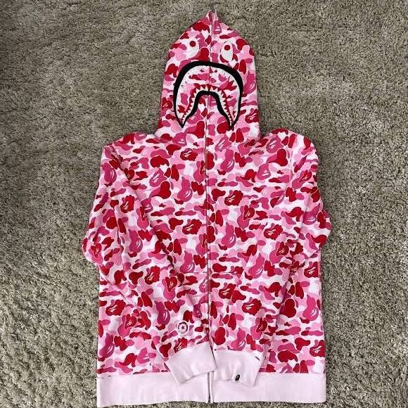 bape pink sweatshirt