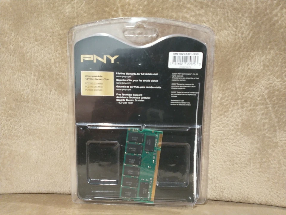 PNY 1 GB DDR PC2700S Optima MEMORY MODULE 2007 - Image 2 of 3
