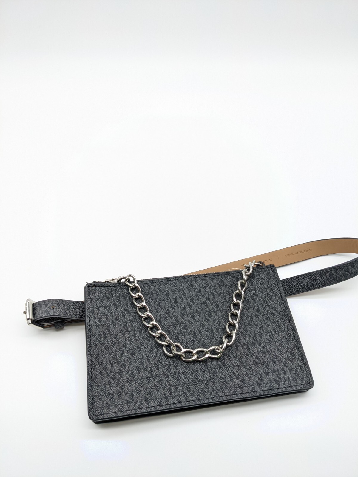 Michael Kors MK Black Fanny Pack Logo Belt Wallet Waist Bag  