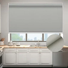 Changshade Custom Blackout Cordless Window Blind Roller Shades White/ Black/Grey