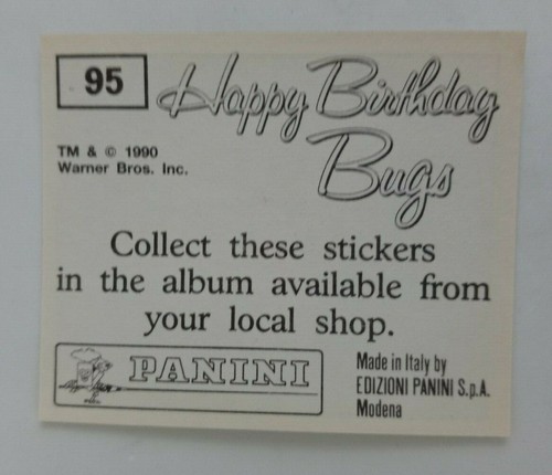 1990 Panini Happy Birthday Bugs (Pick Your Sticker) - Picture 139 of 343