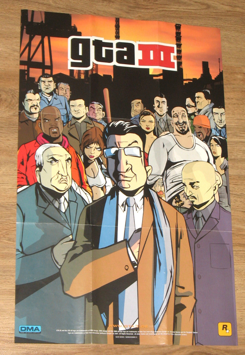 Grand Theft Auto GTA 3 III Poster 54x34cm | eBay