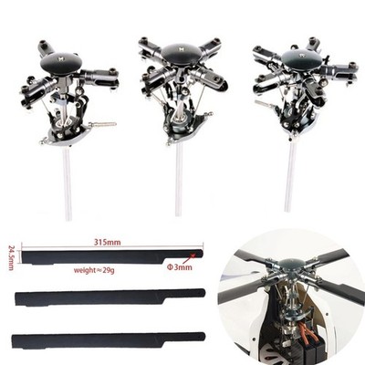 JDHMBD 450 RC Helicopter Main Rotor Head 315mm Plastic Main Rotor Blades